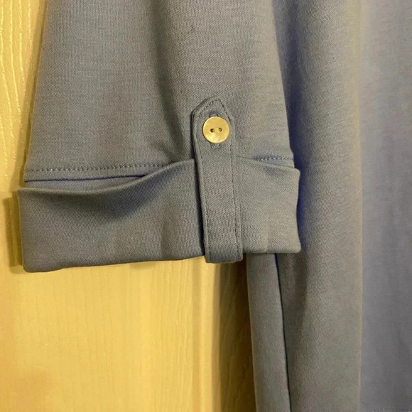 L.L. Bean Periwinkle Cuffed Sleeve Top - Picture 3 of 4